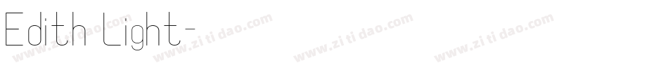 Edith Light字体转换